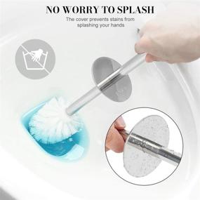 img 2 attached to 🚽 Upgraded 2 Pack IXO Toilet Brush and Holder – Ergonomic, Elegant, and Durable Bathroom Toilet Bowl Brush with Long Handle, Made of 304 Stainless Steel