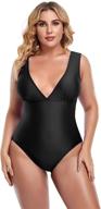 👙 annbon plus size plunge v neck backless one piece swimsuit – sexy monokini swimwear for women's bathing logo