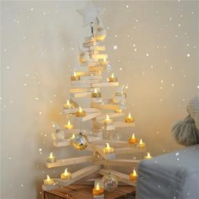img 1 attached to 🕯️ Homemory Глиттерные золотые светодиодные чайные свечи на батарейках - мигающие свечи в подарок на праздник, свадьбу, вечеринку, оформление к Рождеству - набор из 12 штук, батарейки включены.