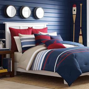 img 4 attached to Nautica Reversible Comforter Queen Size_Name