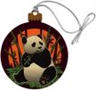 eating bamboo christmas holiday ornament logo