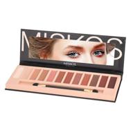 🎨 miskos nude tude eyeshadow palette - 12 colors, shimmer & matte eye makeup set with highly pigmented red & dark shades, naked eye shadow pallet - pumpkin d logo