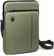 📱 premium finpac 12.9-13 inch tablet laptop sleeve case - ideal for 12.9" ipad pro, macbook air, macbook pro, surface laptop & more - m-green logo