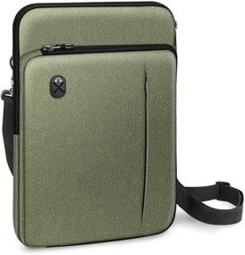 img 4 attached to 📱 Premium FINPAC 12.9-13 Inch Tablet Laptop Sleeve Case - Ideal for 12.9" iPad Pro, MacBook Air, MacBook Pro, Surface Laptop & more - M-Green