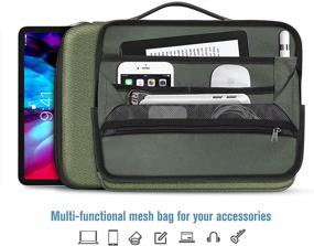 img 1 attached to 📱 Premium FINPAC 12.9-13 Inch Tablet Laptop Sleeve Case - Ideal for 12.9" iPad Pro, MacBook Air, MacBook Pro, Surface Laptop & more - M-Green