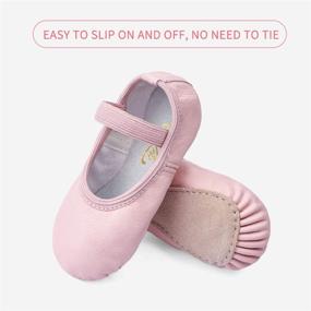 img 2 attached to STELLE Premium Leather Slipper Shoes for Toddler Girls: Athletic and Comfortable