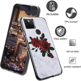 img 3 attached to Meweri Retro Marble Design Phone Case for Google Pixel 4a 5G: Soft, Shockproof, and Anti-Scratch Protection for Women and Girls