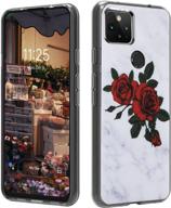 meweri retro marble design phone case for google pixel 4a 5g: soft, shockproof, and anti-scratch protection for women and girls logo