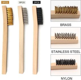 img 3 attached to 🧽 12 Piece Stainless Steel Bristle Detailing Cleaning Set