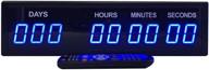 🕓 blue 1.8" 9digits led countdown count up days clock: remote control included logo