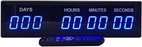 img 4 attached to 🕓 Blue 1.8" 9Digits LED Countdown Count Up Days Clock: Remote Control Included