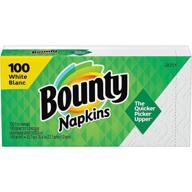 bounty quilted napkins, 1-ply, 12.1 x 12 inches, pack of 100, white logo