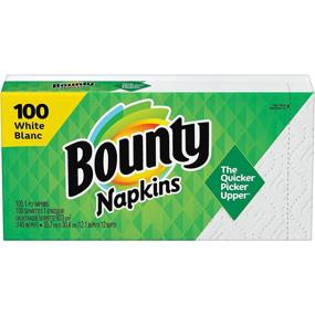 img 4 attached to Bounty Quilted Napkins, 1-Ply, 12.1 x 12 Inches, Pack of 100, White