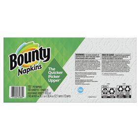 img 2 attached to Bounty Quilted Napkins, 1-Ply, 12.1 x 12 Inches, Pack of 100, White