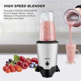 img 2 attached to CHULUX High Speed 1000W Bullet Blender for Shakes and Smoothies - Countertop Kitchen Blender for Frozen Fruits & Veggies with 35OZ & 15OZ Blending Cups and 20OZ Travel Bottle