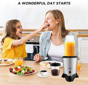 img 1 attached to CHULUX High Speed 1000W Bullet Blender for Shakes and Smoothies - Countertop Kitchen Blender for Frozen Fruits & Veggies with 35OZ & 15OZ Blending Cups and 20OZ Travel Bottle