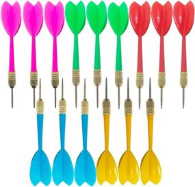 img 4 attached to 🎯 Colorful Steel Tip Darts Set - Interbusiness BBstep, 15pcs, 6g, Assorted Colors