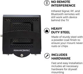 img 1 attached to 📺 HumanCentric Adjustable Wall Mount for Cable Boxes, Modems, DVD Players, Streaming Media Devices - Patented Mounting Solution for Small and Wide Devices