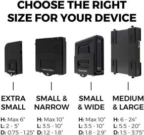 img 3 attached to 📺 HumanCentric Adjustable Wall Mount for Cable Boxes, Modems, DVD Players, Streaming Media Devices - Patented Mounting Solution for Small and Wide Devices