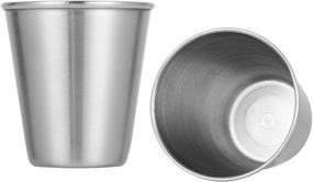 img 3 attached to Hidoran 6-Pack 2 oz Stainless Steel Shot Cups - Unbreakable Metal Shooters for Whiskey, Tequila, & Liquor - Ideal Barware Gift