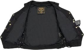 img 1 attached to Stylish and Functional: Milwaukee Leather MDL4020 Ladies Classic Black ‘6 Pocket’ Side Lace Denim Vest