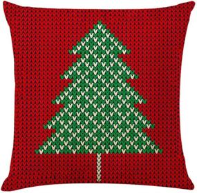 img 2 attached to Ogrmar 4PCS 18x18 inch Throw Pillow Covers Christmas Decorative Couch Pillow Cases Cotton Linen Pillow Square Cushion Cover for Sofa, Couch, Bed and Car (Christmas-G)