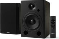 75 watt powered bookshelf speakers bluetooth logo