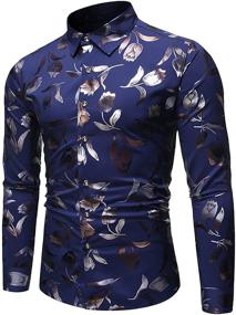 img 3 attached to J Ver Luxury Bronzed Printed Men's Shirts for Regular Clothing