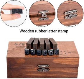 img 3 attached to 🔠 Udefineit Vintage Wood Typewriter Alphabet Stamps Set - 70PCS Decorative Rubber A-Z Letters 0-9 Numbers Symbols in Wooden Box for DIY Crafts, Cardmaking, Scrapbooking, Painting, and Teaching