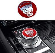 🚘 enhance your jaguar xf xe xj f-pace interior with maxdool red gear shift knob cover decoration trim sticker logo