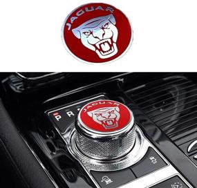 img 1 attached to 🚘 Enhance Your Jaguar XF XE XJ F-Pace Interior with MAXDOOL Red Gear Shift Knob Cover Decoration Trim Sticker