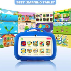 img 3 attached to 📱 Голубой детский планшет - Android планшет для детей, 16 ГБ ПЗУ, IPS-дисплей с защитой от вреда глаз, двойная камера Wi-Fi, родительский контроль, защитный чехол для детей, обучающие игры - Лучший подарок для мальчиков