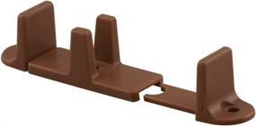 img 2 attached to 🚪 Prime-Line N 7384 Bypass Door Guide - Adjustable 1-Inch High, Dark Brown - Pack of 2