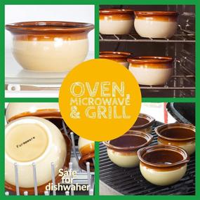 img 1 attached to 🍲 Enhance Your French Onion Experience with Furmaware Crock Bowls