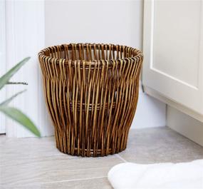 img 2 attached to 🗑️ Stylish and Durable Household Essentials ML-2225 Small Reed Willow Waste Basket