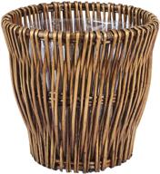 🗑️ stylish and durable household essentials ml-2225 small reed willow waste basket logo