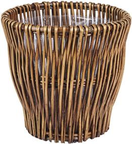 img 3 attached to 🗑️ Stylish and Durable Household Essentials ML-2225 Small Reed Willow Waste Basket