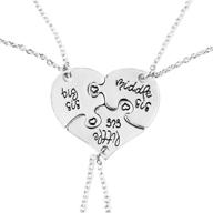 🧩 fj bff puzzle sister necklace set for 3/4: engraved best friend forever necklaces logo