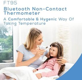 img 3 attached to 🌡️ Beurer Bluetooth Non-Contact Thermometer FT95: High Accuracy Forehead, Object & Room Temperature, XL Blue Display, 60 Memory Spaces, White - 1 Pack