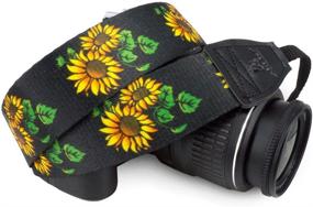 img 3 attached to 🌺 Wolven Black Flower Camera Neck Shoulder Belt Strap for DSLR/SLR: Compatibility and Style Combined