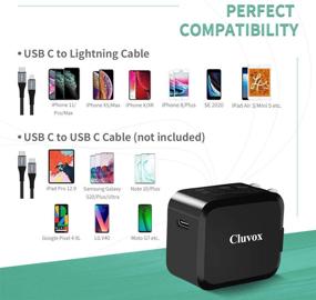 img 3 attached to 🔌 Cluvox Fast USB C Wall Charger with Foldable Plug for iPhone 13/12/11/Pro/Max/XS Max/XR/X/8 - 20W Rapid PD Phone Charger + MFi Certified Nylon Cable