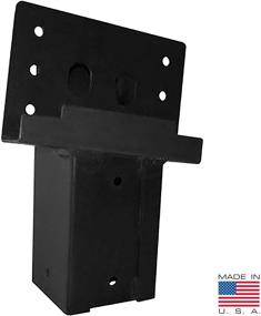 img 3 attached to 🦌 Premium 4x4 Elevator Brackets for Deer Blinds, Playhouses, Swing Sets, Tree Houses – Made in the USA with Construction Grade Steel. (1 Set of 4) (E1088), Black