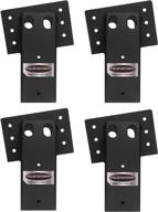 🦌 premium 4x4 elevator brackets for deer blinds, playhouses, swing sets, tree houses – made in the usa with construction grade steel. (1 set of 4) (e1088), black логотип