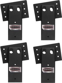 img 4 attached to 🦌 Premium 4x4 Elevator Brackets for Deer Blinds, Playhouses, Swing Sets, Tree Houses – Made in the USA with Construction Grade Steel. (1 Set of 4) (E1088), Black