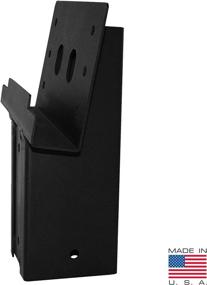 img 2 attached to 🦌 Premium 4x4 Elevator Brackets for Deer Blinds, Playhouses, Swing Sets, Tree Houses – Made in the USA with Construction Grade Steel. (1 Set of 4) (E1088), Black
