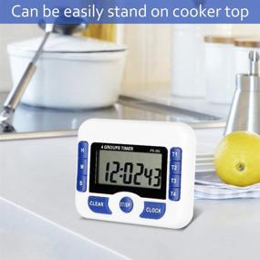 img 2 attached to ⏲️ Efficient Fdit Count Down Timer: Multi-Function 4 Channels Digital Kitchen Cooking Timer with Magnetic Set and Digital Alarm Clock Function