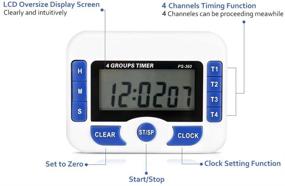 img 3 attached to ⏲️ Efficient Fdit Count Down Timer: Multi-Function 4 Channels Digital Kitchen Cooking Timer with Magnetic Set and Digital Alarm Clock Function