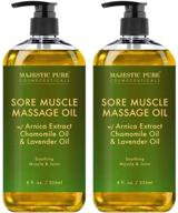 ultimate pain relief with majestic pure arnica sore muscle massage logo