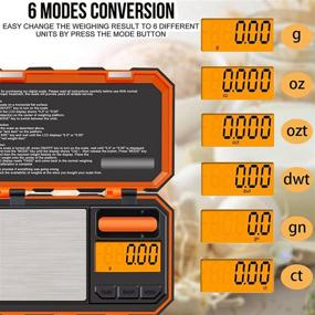img 3 attached to 📏 UNIWEIGH Digital Gram Scale - Pocket Electronic Mini Smart Scale for Weed, Powder, Coins, Jewelry, Herbs, Food - 200g/0.01g - 6 Units - LCD Display, Tare, Auto Off - Includes 50g Calibration Weight