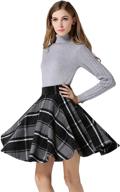 tanming womens waisted check medium women's clothing in skirts logo